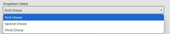 Example dropdown