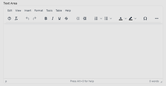 Example text area