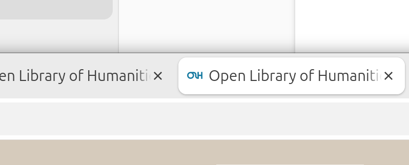 The OLH favicon in a browser tab