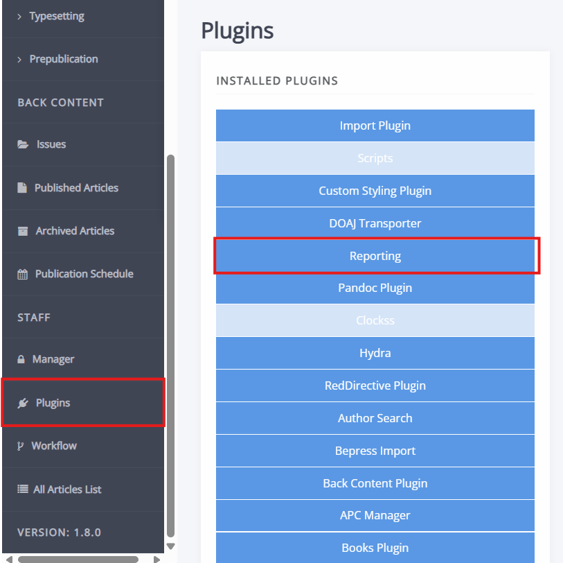 A screenshot showing where to find the plugin