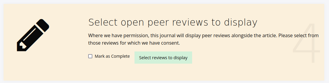 Editor selects peer reviews to display