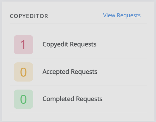 copyeditor dashboard block
