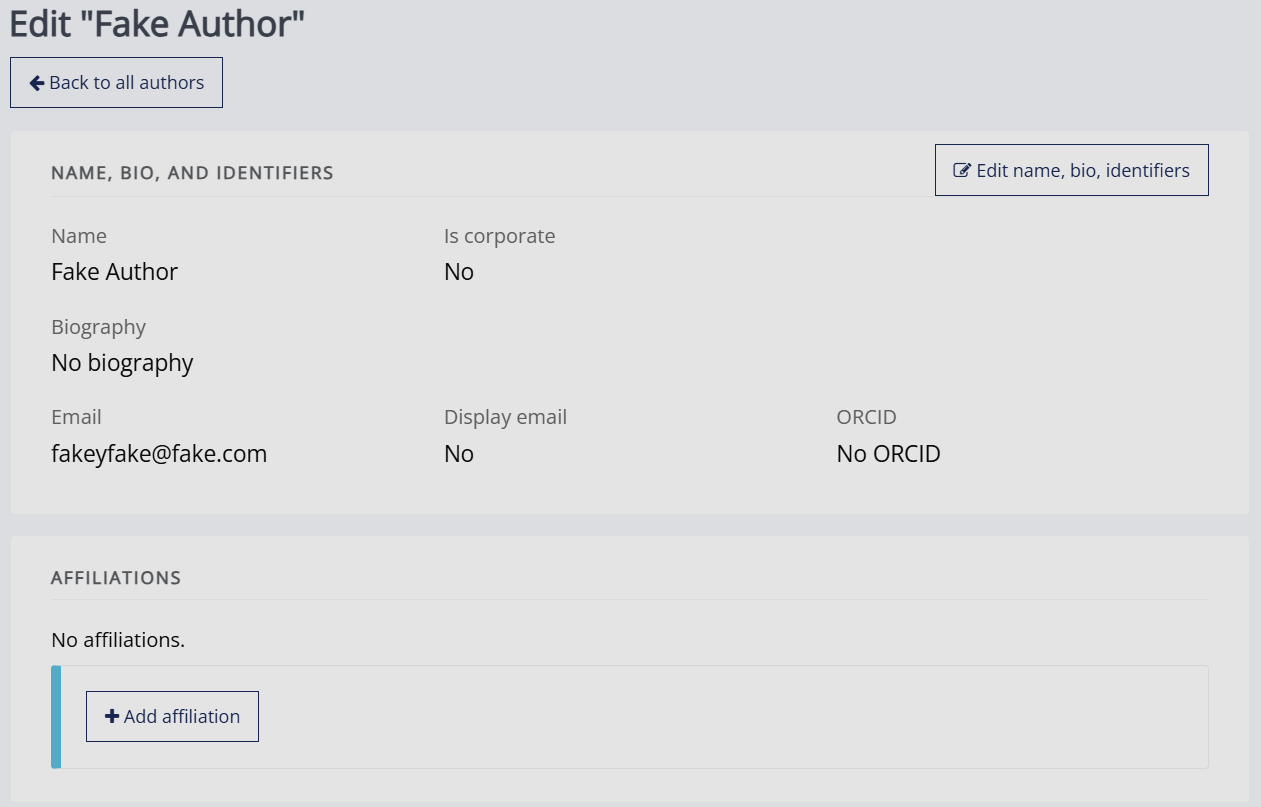 "The edit author page."
